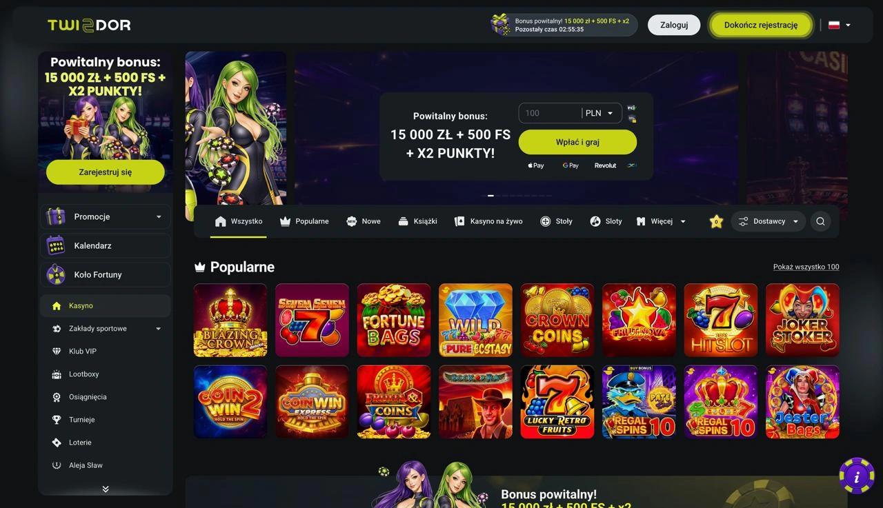 Twindor Casino offizielle Website